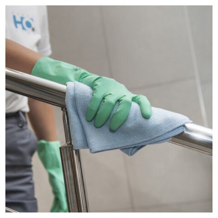 Перчатки латексные КЩС, сверхпрочные, плотные, хлопковое напыление, размер 9,5-10, XL (очень большой), зеленые, HQ Profiline, 73589 Перчатки латексные КЩС, сверхпрочные, плотные, хлопковое напыление, размер 9,5-10, XL (очень большой), зеленые, HQ Profiline, 73589