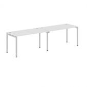 Стол 2-х местный XWST 2870 Белый/Алюминий 2806х700х750 XTEN-S Стол 2-х местный XWST 2870 Белый/Алюминий 2806х700х750 XTEN-S