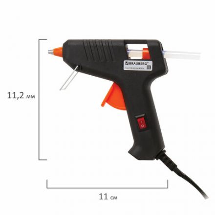 Клеевой пистолет 15 Вт для стержня 7 мм, с выключателем, BRAUBERG, в блистере, 671051 Клеевой пистолет 15 Вт для стержня 7 мм, с выключателем, BRAUBERG, в блистере, 671051