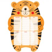 Магнитный планер расписание уроков с маркером А3 ArtSpace "Пиши-Стирай. Tiger"