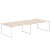 Стол 4-х местный XQWST 3214 Бук Тиара/Белый 3206х1406х750 Стол 4-х местный XQWST 3214 Бук Тиара/Белый 3206х1406х750