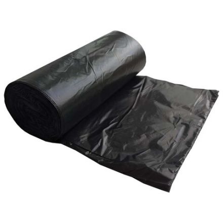 Мешки для мусора 30 л, черные, в рулоне 20 шт., ПНД, 6 мкм, 50х60 см, КБ, "ЭкоДом", 2098