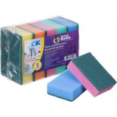 Губки для мытья посуды 5терочка (5 шт/уп) Мск