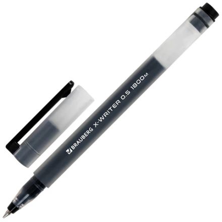 Ручки гелевые BRAUBERG X-WRITER 1800, УВЕЛИЧЕННАЯ ДЛИНА ПИСЬМА 1 800 м, ЧЕРНЫЕ, НАБОР 4 ШТУКИ, стандартный узел 0,5 мм, 144136 Ручки гелевые BRAUBERG X-WRITER 1800, УВЕЛИЧЕННАЯ ДЛИНА ПИСЬМА 1 800 м, ЧЕРНЫЕ, НАБОР 4 ШТУКИ, стандартный узел 0,5 мм, 144136