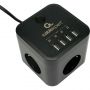 Сетевой фильтр Cablexpert Cube 3р/1,5м, 10А, 4хUSB, черный(CUBE-3-U4-B-1.5) Сетевой фильтр Cablexpert Cube 3р/1,5м, 10А, 4хUSB, черный(CUBE-3-U4-B-1.5)