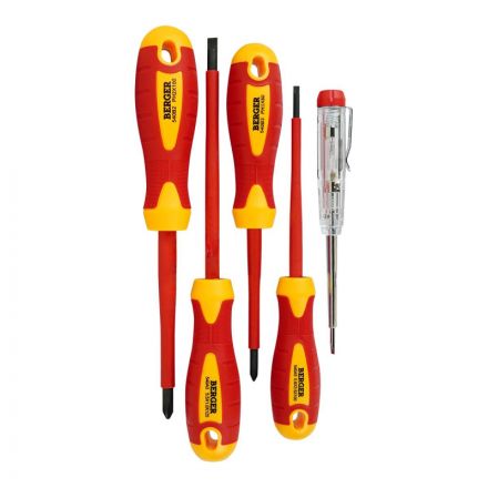 Набор отверток диэлектрических до 1000V 5 предметов BERGER BG1065