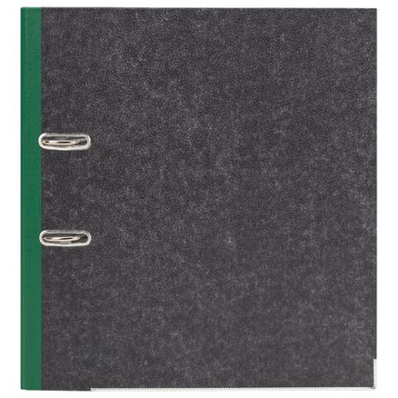 Папка-регистратор ОФИСМАГ, фактура стандарт, с мраморным покрытием, 75 мм, зеленый корешок, 225585