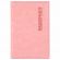 Обложка для паспорта экокожа, мягкая вставка изолон, "PASSPORT", розовая, STAFF "Profit", 238409