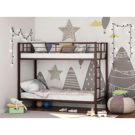 Кровать металлическая FM_Севилья двухъярусная 198х96х163 коричневый