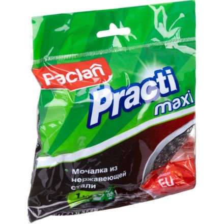 Губка для мытья посуды Paclan Practi металлическая 95х95х40 мм