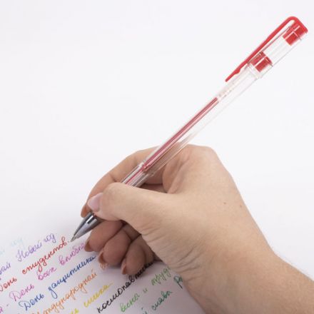 Ручки гелевые ПИФАГОР, НАБОР 10 ЦВЕТОВ, корпус прозрачный, узел 0,5 мм, линия письма 0,35 мм, 142794 Ручки гелевые ПИФАГОР, НАБОР 10 ЦВЕТОВ, корпус прозрачный, узел 0,5 мм, линия письма 0,35 мм, 142794