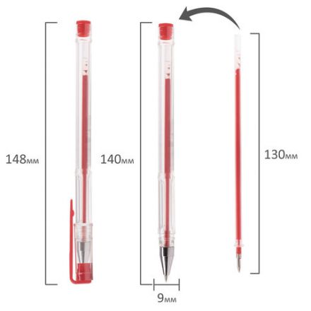 Ручки гелевые ПИФАГОР, НАБОР 10 ЦВЕТОВ, корпус прозрачный, узел 0,5 мм, линия письма 0,35 мм, 142794 Ручки гелевые ПИФАГОР, НАБОР 10 ЦВЕТОВ, корпус прозрачный, узел 0,5 мм, линия письма 0,35 мм, 142794