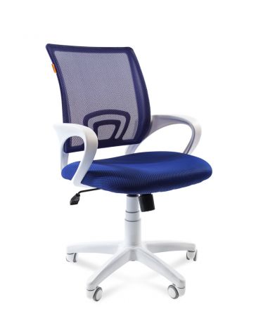 Офисное кресло Chairman 696 Россия белый пластик TW-10/TW-05 синий Офисное кресло Chairman 696 Россия белый пластик TW-10/TW-05 синий