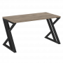 Loft Стол рабочий VR.L-SRZ-3.7 Тиквуд тёмный/Чёрный металл 1380*720*750