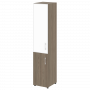 Yalta Шкаф узкий LT.SU-1.2 R (L) white Вяз/Стекло white 400*450*1987