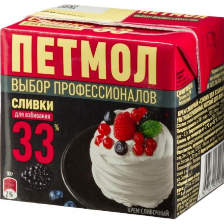 Сливки Петмол 33% 500 гр.