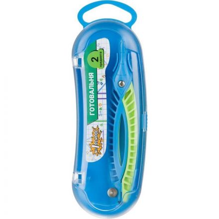 Готовальня 2 пр/наб пластик.циркуль 120 мм син/зелен пенал S84002 Готовальня 2 пр/наб пластик.циркуль 120 мм син/зелен пенал S84002