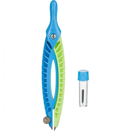 Готовальня 2 пр/наб пластик.циркуль 120 мм син/зелен пенал S84002 Готовальня 2 пр/наб пластик.циркуль 120 мм син/зелен пенал S84002