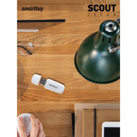 Флеш-диск 64 GB SMARTBUY Scout USB 2.0, белый, SB064GB2SCW Флеш-диск 64 GB SMARTBUY Scout USB 2.0, белый, SB064GB2SCW