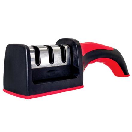 Точилка для ножей (ножеточка) ручная, трёхзонная (грубая, чистовая, шлифовка) DASWERK (ДАСВЕРК), 608134