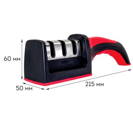 Точилка для ножей (ножеточка) ручная, трёхзонная (грубая, чистовая, шлифовка) DASWERK (ДАСВЕРК), 608134