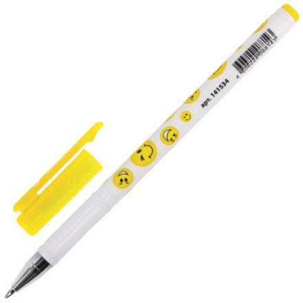 Ручка шариковая BRAUBERG "Смайлики", СИНЯЯ, корпус с печатью, узел 0,7 мм, линия письма 0,35 мм, 141534 Ручка шариковая BRAUBERG "Смайлики", СИНЯЯ, корпус с печатью, узел 0,7 мм, линия письма 0,35 мм, 141534