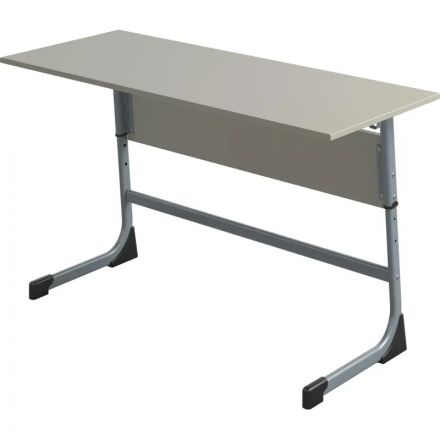 Парта MET_Стол ученический Комус Мебель Школа 2.0,2-мест.5-7 р.г.сер/серый