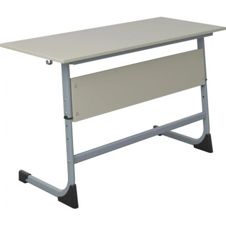 Парта MET_Стол ученический Комус Мебель Школа 2.0,2-мест.5-7 р.г.сер/серый