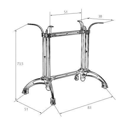 Подстолье обеденное DOBRIN LOUISE WIDE Подстолье обеденное DOBRIN LOUISE WIDE
