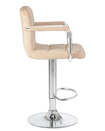 Стул барный DOBRIN KRUGER ARM, бежевый велюр (MJ9-10) Стул барный DOBRIN KRUGER ARM, бежевый велюр (MJ9-10)