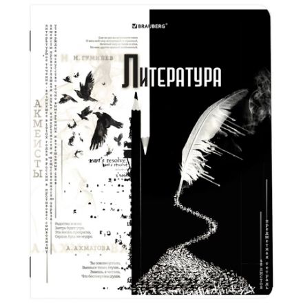 Тетради предметные, КОМПЛЕКТ 12 ПРЕДМЕТОВ, 48 л., матовая ламинация, BRAUBERG, "BLACK&WHITE", 404835 Тетради предметные, КОМПЛЕКТ 12 ПРЕДМЕТОВ, 48 л., матовая ламинация, BRAUBERG, "BLACK&WHITE", 404835