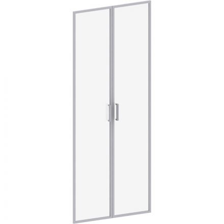 Комплект дверей Д_САТУРН-Д высокие стекло/металлическая рама (800, 016)