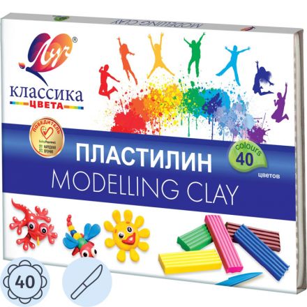 Пластилин Луч Классика 40 цв., 30С 1922-08