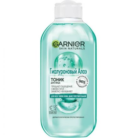 Тоник для лица Garnier Гиалуроновый Алоэ д/всех тип кож, чувств, 200мл