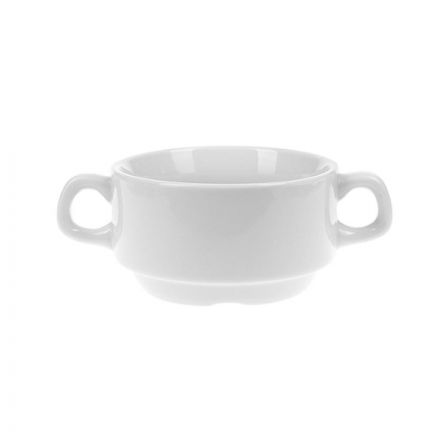 Чаша для бульона 4 100мм 300 мл, белая, фарфор, Collage 6шт/уп фк376