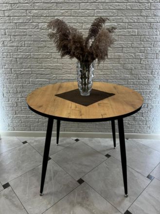 Стол обеденный "Бунратти" круглый 90см, ЛДСП 22мм + пластик, , опоры металл Стол обеденный "Бунратти" круглый 90см, ЛДСП 22мм + пластик, , опоры металл