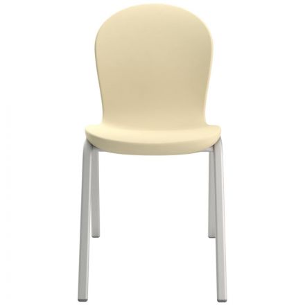 Стул MEG_медицинский метал.каркас, сид.полиэтилен СМК-МСК (код МСК-236) беж