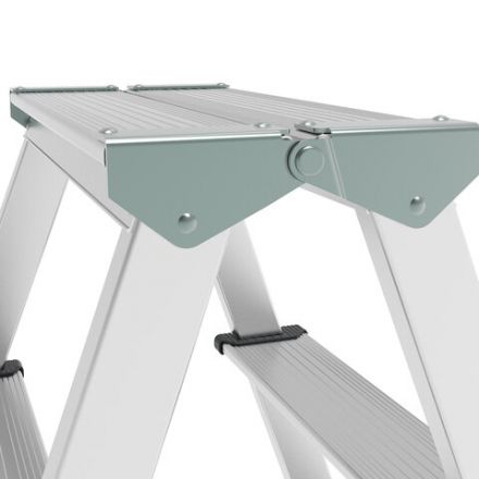 Стремянка алюминиевая двухсторонняя 2х2 ступени, высота площадки 0,43 м, до 150 кг, вес 1,8 кг, НОВАЯ ВЫСОТА, 1120202 Стремянка алюминиевая двухсторонняя 2х2 ступени, высота площадки 0,43 м, до 150 кг, вес 1,8 кг, НОВАЯ ВЫСОТА, 1120202