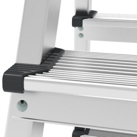 Стремянка алюминиевая двухсторонняя 2х2 ступени, высота площадки 0,43 м, до 150 кг, вес 1,8 кг, НОВАЯ ВЫСОТА, 1120202 Стремянка алюминиевая двухсторонняя 2х2 ступени, высота площадки 0,43 м, до 150 кг, вес 1,8 кг, НОВАЯ ВЫСОТА, 1120202