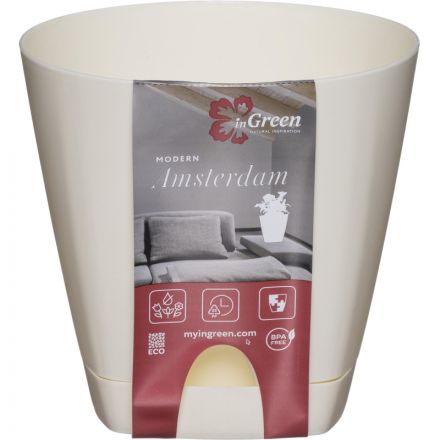 Горшок для цветов AMSTERDAM D 140,  1,35 л Сливочный ING6199СЛ