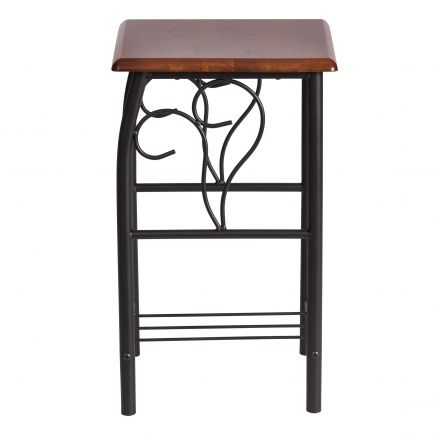 Тумба прикроватная PICCOLO, металл/гевея, 37х40х60см, черный/красный дуб Тумба прикроватная PICCOLO, металл/гевея, 37х40х60см, черный/красный дуб