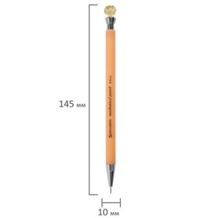 Карандаш механический 0,5 мм, BRAUBERG "Diamond", корпус ассорти, хромированные детали, 181416 Карандаш механический 0,5 мм, BRAUBERG "Diamond", корпус ассорти, хромированные детали, 181416