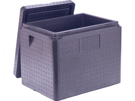 Контейнер 400х298х340 21л. с крышкой  чёрный