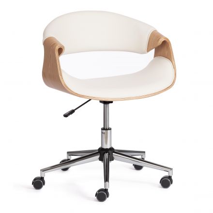 Кресло Tetchair BEND , натуральный, кож/зам белый
