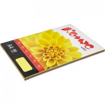 Бумага цветная Комус Color (микс интенсив 5цв: л,к,ш,з,г),80г,А4,100 л Бумага цветная Комус Color (микс интенсив 5цв: л,к,ш,з,г),80г,А4,100 л