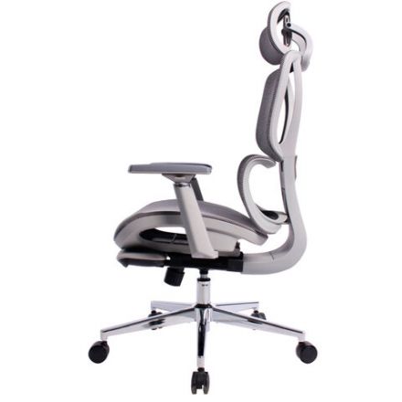 Кресло BRABIX PREMIUM "Evolution ER-700", подножка, слайдер, синхромеханизм, сетка, серое, 532948 Кресло BRABIX PREMIUM "Evolution ER-700", подножка, слайдер, синхромеханизм, сетка, серое, 532948