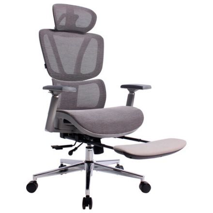 Кресло BRABIX PREMIUM "Evolution ER-700", подножка, слайдер, синхромеханизм, сетка, серое, 532948 Кресло BRABIX PREMIUM "Evolution ER-700", подножка, слайдер, синхромеханизм, сетка, серое, 532948