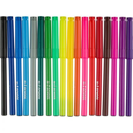 Фломастеры №1School Space time 18цв.,вентилир.,смыв., блист. упак