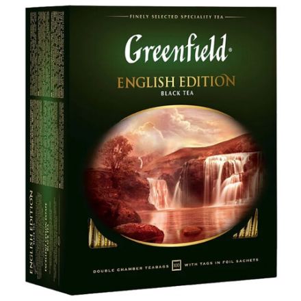 Чай GREENFIELD "English Edition" черный цейлонский, 100 пакетиков в конвертах по 2 г, 1383-09 Чай GREENFIELD "English Edition" черный цейлонский, 100 пакетиков в конвертах по 2 г, 1383-09