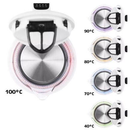 Чайник KITFORT КТ-640-3, 1,7 л, 2200 Вт, закрытый нагревательный элемент, ТЕРМОРЕГУЛЯТОР, стекло, серый Чайник KITFORT КТ-640-3, 1,7 л, 2200 Вт, закрытый нагревательный элемент, ТЕРМОРЕГУЛЯТОР, стекло, серый